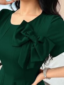 Women Midi Dresses - Dark Gold - View 2