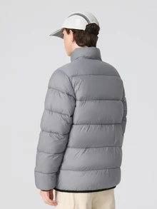 Sport MetroGents Jaket Olahraga Pria Model Boyfriend dengan Resleting Polos, , Olahraga - Grey - View 2