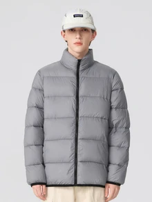 Sport MetroGents Jaket Olahraga Pria Model Boyfriend dengan Resleting Polos, , Olahraga - Grey - View 6