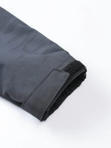 Sport MetroGents Boyfriend Style Men's Casual Zipper Front Drawstring Hooded Sports Jacket - Black - View 4