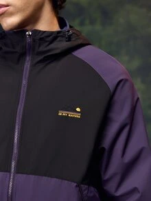 Sport MetroGents Men's Casual Outdoor Contrast Color Zipper Front Hoodie Jacket, Suitable For Daily Wear, Autumn - Multicolor - View 7