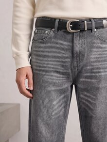 RivetRise Men's Street Fashion Casual Dark Gray Cat Whisker Jeans - Dark Grey - View 6
