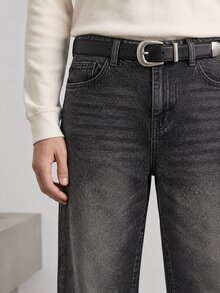 RivetRise Men's Autumn New Vintage Washed Black & Grey Denim Jeans - Black - View 7