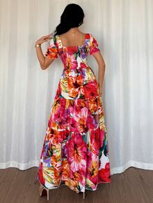 Rafferiza Women's Elegant Embroidery Print Dress - Multicolor - View 7