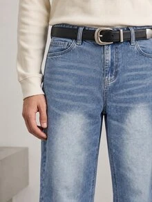 RivetRise Men's New Autumn Light Wash Blue Denim Loose Wide Leg Long Pants - Light Wash - View 6