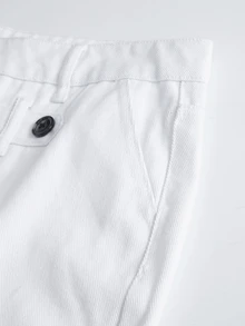 ROMWE MEN Men's Colorblock Casual Versatile Everyday Travel Denim Jeans - White - View 4