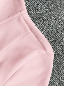 INAWLY 女士 Polo 图案抓绒外套，街头休闲运动拉链修身长袖外套，适合户外活动和旅行，秋冬季 - 淺粉色 - 查看 5