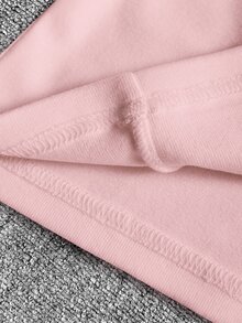 INAWLY 女士 Polo 图案抓绒外套，街头休闲运动拉链修身长袖外套，适合户外活动和旅行，秋冬季 - 淺粉色 - 查看 6