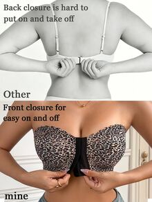 Napfluff Seamless Front Closure Wireless Bra 3pcs Set For Women - Multicolor - View 5