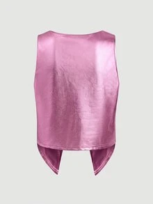 SHEIN Unity Women's Tassel Design Casual Versatile Daily Wear Jacket - Pink - View 8