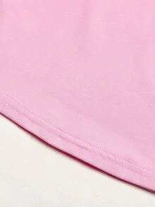 SHEIN طقم من قطعتين للبنات المراهقات: ملابس علوية صفراء سادة بأكمام طويلة وياقة واقفة وسحاب، وبنطال بتصميم كتل لونية - متعدد الألوان - مشاهدة 12