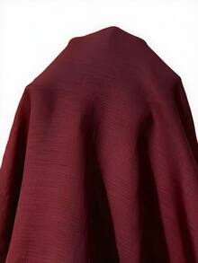 Franclia Neue Damen Slouchy Lässig Loose Schlankmachende Kordelzug Langarm Bluse Brunch Büro Burgunder Herbst - Bordeaux - Übersicht 4