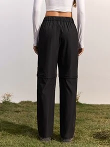 In My Nature Women's Detachable Hiking Pants For Outdoor Sports Casual Athletic Hiking Vacation Black Autumn - Black - View 9
