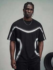 Sport MetroGents Men's Colorblock Crew Neck Short Sleeve Casual Fitness Sports T-Shirt, Gym - Multicolor - View 1