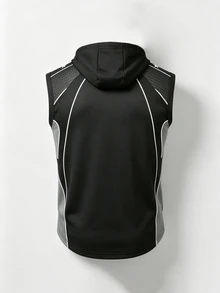 Sport MetroGents Men's Colorblock Hooded Sports Tank Top, Gym - Multicolor - View 2