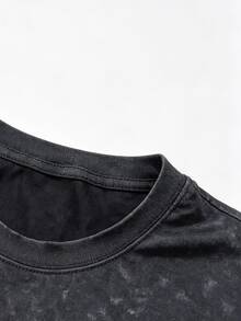 Sport MetroGents Men's Tiger Slogan Print Sports Sporty Graphic T-Shirt, Gym Dark Grey Summer - Black - View 5
