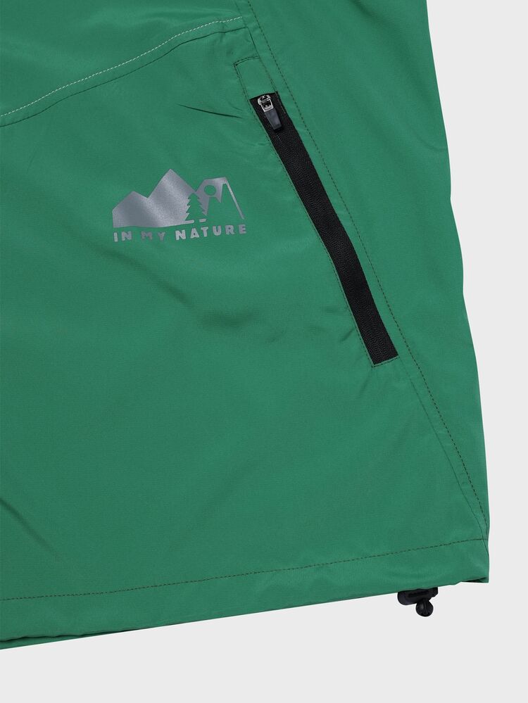Sport MetroGents Men Front Zip Long Sleeve Solid Color Patchwork Simple Hooded Casual Sun Protective Jacket - Dark Green - View 4