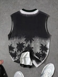 Gym Rark Reflective Line Minimalist Print Fitness Sleeveless Tank Top Men's Sports Muscle Training Running Loose Fit T-Shirt, Gym,Feel,Sporty Style - Multicolor - View 2