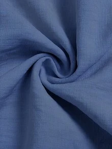Elenzga Apricot Linen High Waist Wide Leg Pants Women Summer Design Flared Slimming Elegant Commute Casual Long Pants - Dusty Blue - View 5