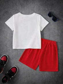Transformers X SHEIN Young Boy T-Shirt And Shorts Set - Multicolor - View 2