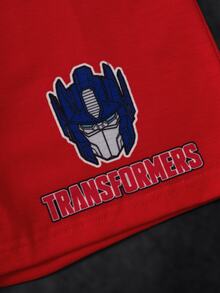 Transformers X SHEIN Young Boy T-Shirt And Shorts Set - Multicolor - View 7