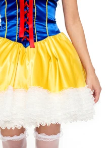 ROMWE Anime Halloween Cosplay Strapless Short Dress For Women - Multicolor - View 7