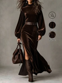 SHEIN Women's Autumn/Winter Outfit, Women's Holiday Outfit, Elegant ...