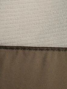 Manfinity Mode Áo blazer nam nhung gân tay dài cổ ve, hai hàng cúc, phong cách đa năng lịch sự - trắng - Xem 7