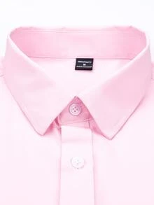 Manfinity Mode Men's Autumn Knight Graphic Print Long Sleeve Single-Breasted Casual Shirt, For Fall - Pink - View 4
