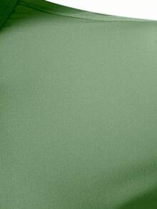 Calvornis Men's Casual Versatile Solid Color Long Sleeve Shirt, Formal, Old Money - Green - View 7