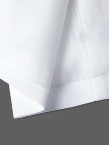 Manfinity Mode Men's Business Formal Shawl Neck Double-Breasted Suit Set For Work, Wedding White Outfit For Men For Party Men White Suit For Ceremony - White - View 10