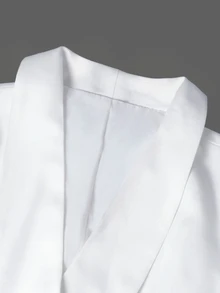 Manfinity Mode Men's Business Formal Shawl Neck Double-Breasted Suit Set For Work, Wedding White Outfit For Men For Party Men White Suit For Ceremony - White - View 6