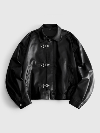 Men's Fashion Airplane Buckle Long Sleeve Jacket