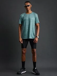 Acti Log Boyfriend Style Men's Round Neck Patchwork Casual Sports T-Shirt Top For Summer - Multicolor - View 8
