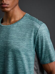 Acti Log Boyfriend Style Men's Round Neck Patchwork Casual Sports T-Shirt Top For Summer - Multicolor - View 5