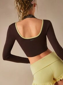 VARSIVA Women's Polka Dot Colorblock 2 In 1 Casual Daily Travel Sports T-Shirt - Multicolor - View 8