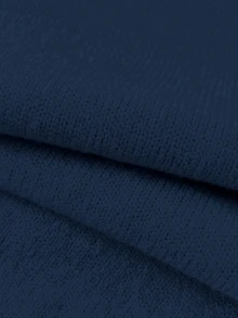 Elamini Women's Casual Solid Color Pullover Sweater - Navy Blue - View 8