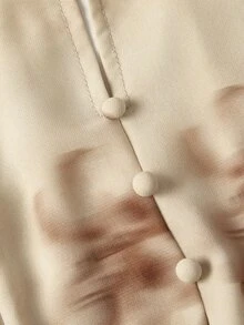 SHEIN MOD 女款優雅浪漫花卉印花掛脖洋裝 米色 夏季婚禮花園派對穿搭 - 彩色 - 查看 8