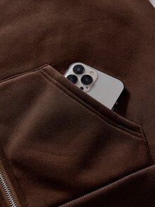 AXEPEAK Men's Loose Comfortable Warm Casual Vacation College Outdoor Fashion Patchwork Sweatshirt Hoodie Sweatshirt - Brown - View 4