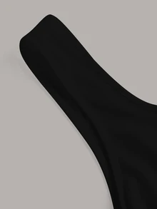 Slaydiva Plus Size Women's Minimalist Black Square Neck Tight Camisole, Versatile For Summer - Black - View 5