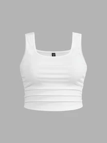 Slaydiva 2packs /Set Black + White Casual Basic Racerback Sleeveless Deep V-Neck Ribbed Tank Tops For Women - Black and White - View 9