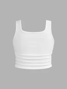 Slaydiva 2packs /Set Black + White Casual Basic Racerback Sleeveless Deep V-Neck Ribbed Tank Tops For Women - Black and White - View 8