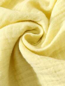 Maija Kids Maija Kids Gaun Anak Perempuan Tenun Warna Polos dengan Tali Ruffle, Anak Perempuan Muda - Kuning - View 7
