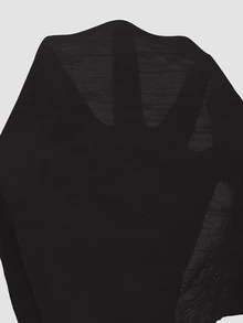 Swim SXY Women's Fashionable Solid Color Twist Knot Kimono Cover Up (Open Front) - Black - View 4
