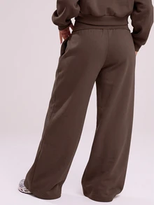 MUSERA Extreme Wide Leg Fold Over Waist Pants Vacation Boho Elegant Holiday Airport Spring Casual Summer - Brown - View 4