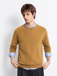 RONVEXI Men's Streetwear Colorblock Fashion Ribbed Long Sleeve Sweater Y2k Couple Matching Outfit Fall - Green - View 2