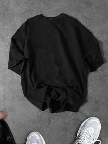 Sport MetroGents Men's 3pcs Crew Neck Casual Versatile Daily Wear Sports T-Shirt, Gym - Black - View 4