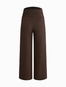 Modmama 2PCS Maternity Solid Color Adjustable Waist Straight Leg Trousers Autumn Photoshoot Black Burgundy Cute Baggy Elegant - Multicolor - View 10