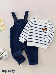 Young Boy Cartoon Pattern Casual Daily Wear Long Sleeve Crew Neck Sweatshirt Kids - Multicolor - View 1