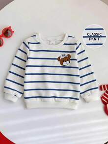Young Boy Cartoon Pattern Casual Daily Wear Long Sleeve Crew Neck Sweatshirt Kids - Multicolor - View 6